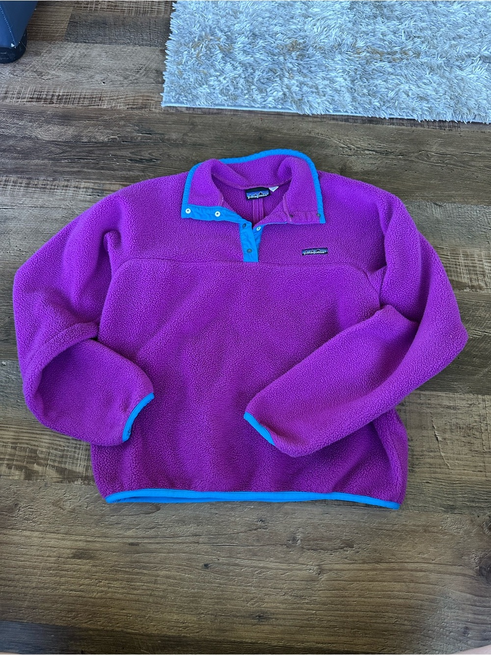 Vintage Patagonia Fleece Pullover - purple with Teal Accents